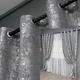 Комплект штор на люверсах VR-Textil Жакард Sultan YL № 1668ш Сірий 150х250 см 2 шт (37-0169) - зображення 1