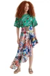 Жіноча асиметрична спідниця Desigual Charlotte з оборками XS 22SWFW16/9019 (XS) - изображение 3