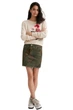 Жіноча джинсова міні-спідниця Desigual Davos хакі L 22SWFN01/4015 (40) - зображення 1