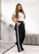 Свободные спортивные штаны женские S40821 L-XL (48-52) Трикотаж петля черный - изображение 3