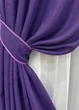 Комплект готовых штор VR-Textil Лен Мешковина №1066ш Фиолетовый 150х280 см 2 шт (30-877) - изображение 5