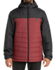 Чоловіча стьобана куртка Billabong Surf Check з капюшоном чорно-бордового кольору S F1JK36 147 (S) - изображение 1