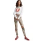 Жіночі брюки Desigual Tropi коричневі з квітковим принтом XS 22SWPW03/6004 (34) - изображение 3