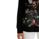 Жіночий світшот з капюшоном Desigual Fauna з вишивкою чорний S 21WWSKX1/2000 (S) - изображение 4