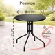 Стол садовый Garden table Arte Total Black круглый ⌀60 см металлический - изображение 4