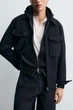 Куртка з вовною Zara темно-синій 9621/140/401 XL - изображение 5
