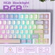 Клавіатура Бездротова ATTACK SHARK X75 White-Purple Ігрова Механічна. 2.4G/Bluetooth/Кабель. АЛЮМІНІЄВИЙ Корпус. Hot-Swap. Батарея 10000mAh. RGB Підсвічування. Світчі Cailh MX - зображення 5