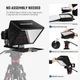 Профессиональный телесуфлер NEEWER BASICS X12B 12" из алюминиевого сплава регулируемый по высоте для смартфонов, планшетов - изображение 2