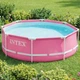 Бассейн каркасный Intex 244х76 см розовый, объем 2843 л, круглый садовый бассейн для детей и семьи от 6 лет - изображение 4