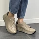 Женские кожаные кроссовки ITstyle Бежевые 41 (1446) - изображение 8