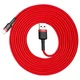 USB кабель Lightning Baseus Сafule Series Fast Charging Data Cable (3m, 2A, 480 Mbps) Red - зображення 1