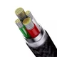 USB кабель 3в1 Micro USB/Lightning/Type-C Baseus StarSpeed One-for-three Fast Charging (1.2м, 3.5A) Black - зображення 3