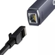 Внешняя сетевая карта Type-C на RJ45 LAN Baseus Lite Series Ethernet Adapter (1000Mbps, 15см). Gray - изображение 2
