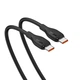 Кабель Type-C на Type-C Baseus Pudding Series Fast Chargingf Data Cable (1,2m, 100W, 5A, 480 Mbps). Black - зображення 2