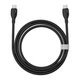 Кабель Type-C на Type-C Baseus Pudding Series Fast Chargingf Data Cable (1,2m, 100W, 5A, 480 Mbps). Black - зображення 5