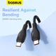 Кабель Type-C на Type-C Baseus Pudding Series Fast Chargingf Data Cable (1,2m, 100W, 5A, 480 Mbps). Black - зображення 7