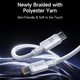 Кабель Baseus New Braided Fast Charging Type-C to Type-C 100W (2m) White - зображення 2