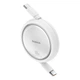 USB кабель-рулетка Type-C до Type-C Baseus Free2Draw Mini Retractable Charging Cable (1m, 100W). White - зображення 2