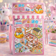 Игровой набор Румбокс «Капибара» Mini World Scenic Book 3D Розовый с наклейками + пинцет + прижим TT85-006-4 - изображение 1