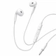 Навушники з мікрофоном провідні Baseus Encok Semi-in-Ear Wired Earphones (3.5mm, 1.1m). White - зображення 1