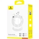 Навушники з мікрофоном провідні Baseus Encok Semi-in-Ear Wired Earphones (3.5mm, 1.1m). White - зображення 6