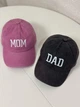 Комплект кепок бейсболка парная Папа Мама (Dad Mom) 56-60р Серый+розовый (8090) - изображение 1