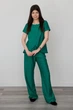 Костюм жіночий Estilo повсякдений-casual льон жатка зелений 02-103 44р - изображение 1
