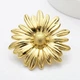 Брошь из стали BROCHE бижутерия Модерн Ромашка золотистая BRBF115359 - изображение 3