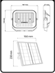 LED прожектор 50W с пультом Horoz Electric на солнечной батарее 3000K/4500K/6500K из ABS-пластика черный IP65 TIGER PRO-50 3CCT - изображение 2