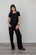 Костюм жіночий Estilo повсякдений-casual льон жатка чорний 02-103 42р - изображение 1