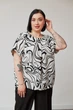 Блуза жіноча Estilo повсякденна-casual штапель-стрейч білий-чорний 06-014 46р - изображение 1