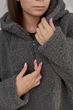 Худі жіночий Estilo повсякденна-casual хутро Teddy сірий 08-017 44р - зображення 2