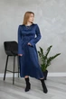 Сукня жіноча Estilo святкова шовк синій 01-192 48р - изображение 1