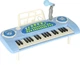 Keyboard muzyczny dla dzieci KIK z mikrofonem i statywem Niebieski KX3041 (5903039767676) - obraz 2