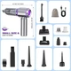 Автомобильный пылесос Shunzhou electronics HP-11-6703BSV Grey аккумуляторный 4 в 1 6000 мАч с функцией компрессора (107-167-HP-11-6703BSV) - изображение 3