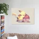 Інтер'єрна картина Покемон Пікачу з покеболом, Pokemon Pikachu, декор в дитячу кімнату, кавай, 60×85 см (id5366) - зображення 8