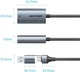 Перехідник Vention USB 3.1 Type-C/USB-A --> Ethernet RJ45 1000Mb сірий Aluminum Alloy Type (CFQHB) - зображення 2