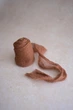 Жатий шовк стрічка для декору VTILENE, Dark Tan, 1.5 см, 3 м - зображення 2