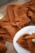Салфетка с окрашенной марли для интерьера VTILENE, Copper, 45х45 см - изображение 2