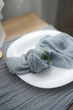 Натуральная марлевая салфетка сервировочная VTILENE , Light dusty blue, 45х45 см - изображение 2