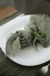 Салфетка с плотной марли для декора стола VTILENE, Dark sage green, 35х35 см - изображение 2