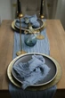 Плотный марлевый раннер для сервировки стола и фотосессий VTILENE, Dusty blue, 60 см, 2 м - изображение 3