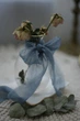 Crinkled silk стрічка VTILENE ручного фарбування, Dusty blue, 1.5 см, 3 м - зображення 1