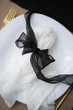 Жатий шовк стрічка для декору VTILENE чорна, Black, 1.5 см, 3 м - зображення 1