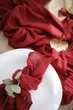 Марлевая салфетка для свадебного стола VTILENE , Deep Red Gauze, 45х45 см - изображение 5