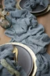 Салфетка сервировочная с окрашенной марли VTILENE , Dusty blue, 45х45 см - изображение 6