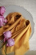 Текстильная салфетка из хлопка сервировочная VTILENE, Mustard, 35х35 см - изображение 2