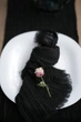 Салфетка с плотной марли для декора стола VTILENE, Black, 35х35 см - изображение 1