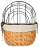 Kosz rowerowy Ikonka wiklinowy z metalową kratką transporter dla kota lub psa KX3947 (5903039748187) - obraz 3