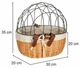 Kosz rowerowy Ikonka wiklinowy z metalową kratką transporter dla kota lub psa KX3947 (5903039748187) - obraz 7